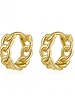 Adamarina Chain Gold Earrings