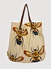 Bolso Shopper de terciopelo con dibujo de Abejas