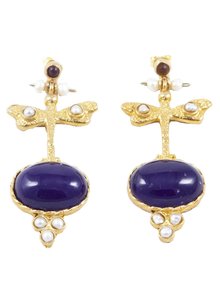 Adamarina Lucia Purple Earrings