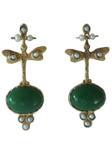 Adamarina Lucia Green Earrings