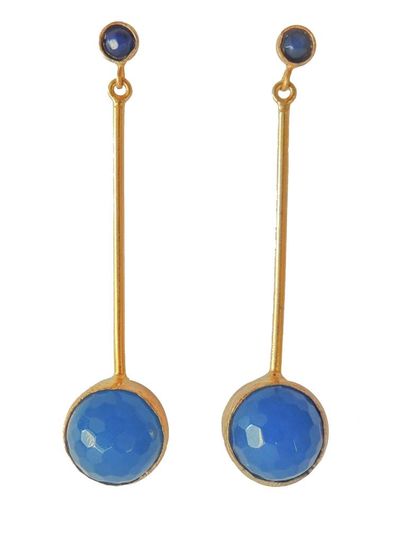 Adamarina Kali Blue Earrings