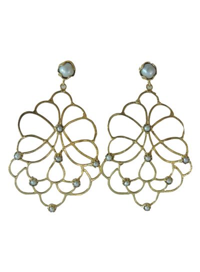 Adamarina Dalia Pearl Earrings