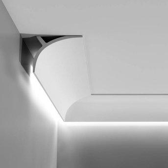 C991 Kroonlijst voor LED Verlichting / Gordijnprofiel