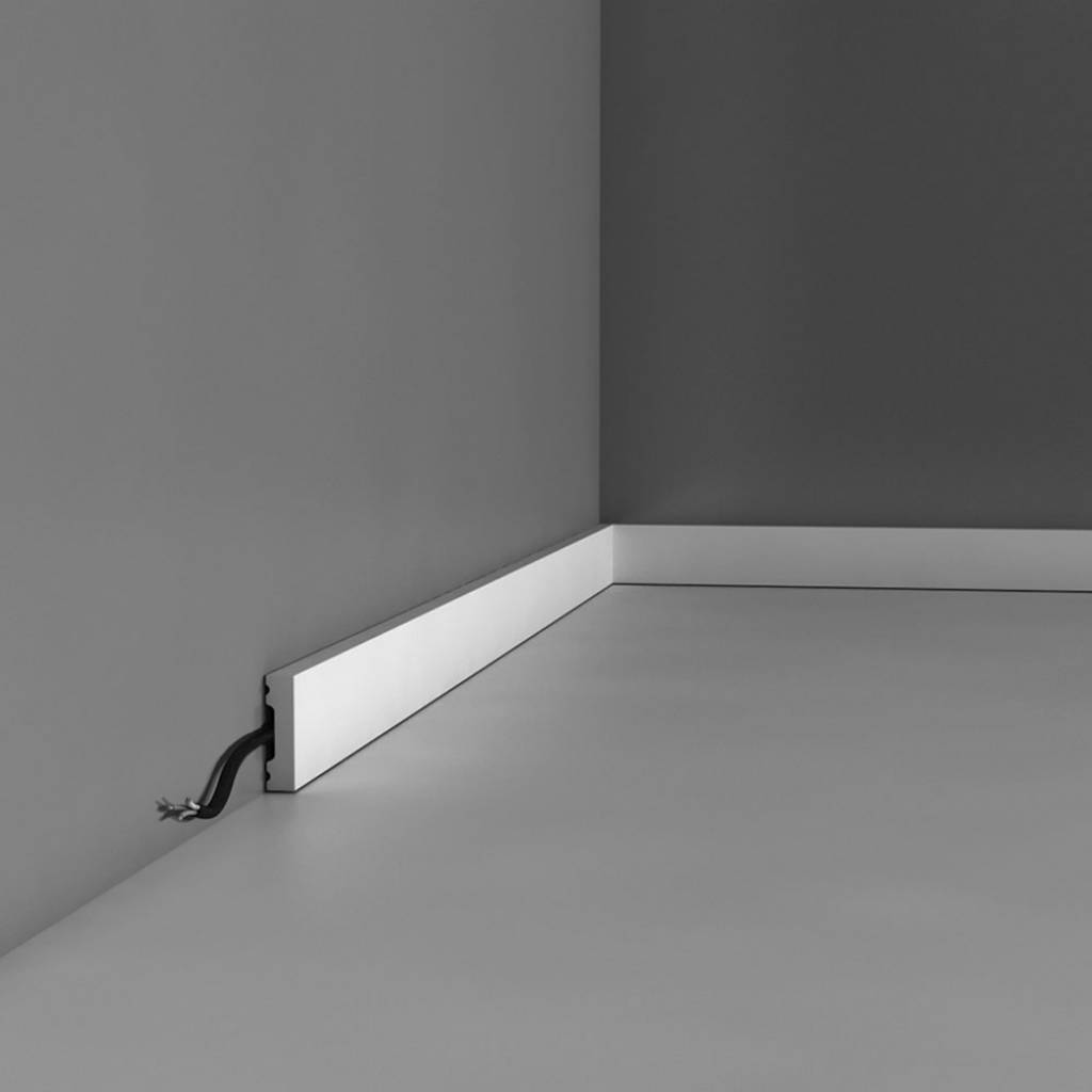 HEXIMO LED sierlijsten 2-in-1, indirecte verlichting plafondlijsten XPS piepschuim lijsten voor wand-plafondbekleding (1,7 meter HLED 6