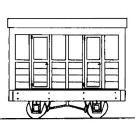 Dundas Models (formerly Parkside Dundas) Parkside Dundas DM04A "2 Compartment Coach" (schaal OO9/HOe)