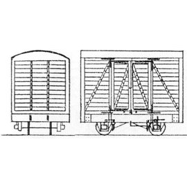 Dundas Models (formerly Parkside Dundas) Parkside Dundas DM35 "4 Wheel Goods Van (Based on Glyn Valley Van)" (gauge OO9/HOe)