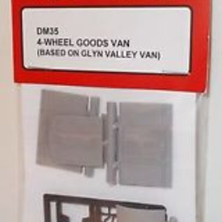 Dundas Models (formerly Parkside Dundas) Parkside Dundas DM35 "4 Wheel Goods Van (Based on Glyn Valley Van)" (gauge OO9/HOe)