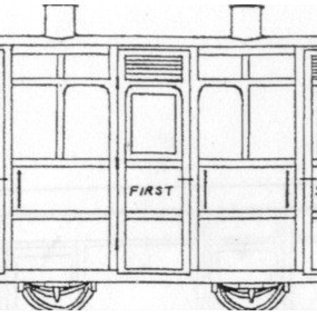 Dundas Models (formerly Parkside Dundas) Parkside Dundas DM44 "Festiniog & Blaenau 4 Wheel 1st/2nd Class Coach" (gauge OO9/HOe)