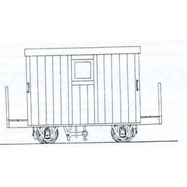 Dundas Models (formerly Parkside Dundas) Parkside Dundas DM48 "Festiniog Railway 4 Wheel Brake Van 2 Balcony" (gauge OO9/HOe)