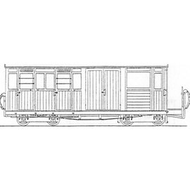Dundas Models (formerly Parkside Dundas) Parkside Dundas DM59 "Festiniog Railway Bogie Luggage, Brake 3rd Class Coach no. 10" (schaal OO9/HOe)