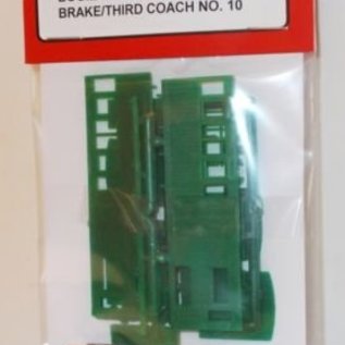 Dundas Models (formerly Parkside Dundas) Parkside Dundas DM59 "Festiniog Railway Bogie Luggage, Brake 3rd Class Coach no. 10" (gauge OO9/HOe)
