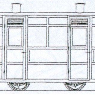 Dundas Models (formerly Parkside Dundas) Parkside Dundas DM67 "Victorian Two Compartment Panelled 4 Wheel Coach" (gauge OO9/HOe)