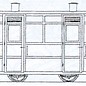 Dundas Models (formerly Parkside Dundas) Parkside Dundas DM67 "Victorian Two Compartment Panelled 4 Wheel Coach" (Spur OO9/HOe)