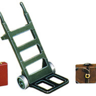 Peco Peco LK-752 Porters Trolley + Luggage Cast White Metal (Gauge 0)