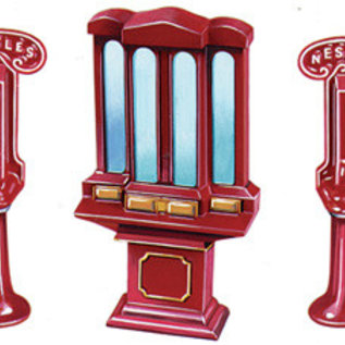 Peco Peco LK-754 Sweet Machine & Chocolate Machine  Cast White Metal (Gauge 0)