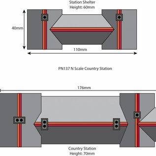 Metcalfe Metcalfe PN137 Railway station buildings (N-Gauge)