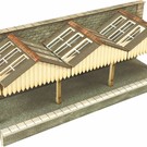 Metcalfe Metcalfe PN941 Wall Backed Platform Canopy (Gauge N)