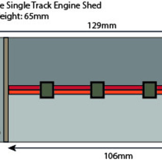 Metcalfe Metcalfe PN931 Single track engine shed in red brick (N-Gauge)