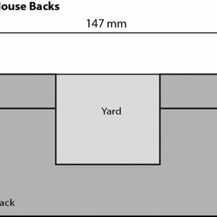 Metcalfe Metcalfe PN176 Achterzijde rijtjeshuizen in rode baksteen (Schaal N)