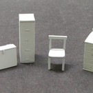 Skytrex Skytrex 7/245 office furniture (Gauge O)