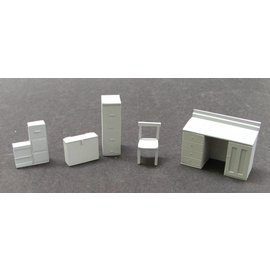 Skytrex Skytrex 7/245 office furniture (Gauge O)