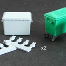 Skytrex Skytrex SMRA41 industrial wheelie bins (Gauge O)