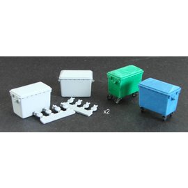 Skytrex Skytrex SMRA41 industrial wheelie bins (Gauge O)