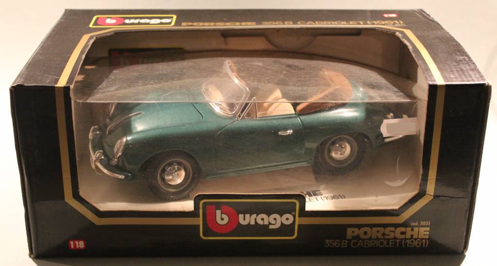 Burago 3031 1961 Porsche 356B cabriolet (scale 1:18)