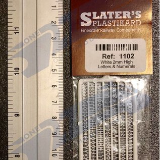 Slater's Plastikard SL1102 Miniatur Buchstaben 2mm Slaters