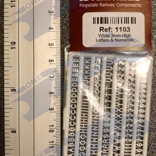 Slater's Plastikard SL1103 Miniatur Buchstaben 3mm Slaters