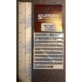Slater's Plastikard SL1105 Miniature letters (alphabet) 5mm Slaters