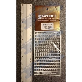 Slater's Plastikard SL1106 Miniatuur letters (alfabet) 6mm Slaters