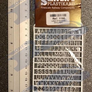 Slater's Plastikard SL1106 Miniature letters (alphabet) 6mm Slaters