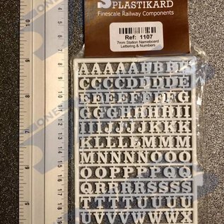 Slater's Plastikard SL1107 Miniature letters (alphabet) 7mm Slaters