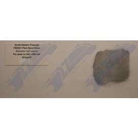 South Eastern Finecast FBS201 Selbstbauplatte Backstein in halbstein Verbund. Maßstab N aus Kunststoff