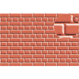 Slater's Plastikard Slater's 0400 Selbstbauplatte Backstein  "English bond", rot (Spur 0)