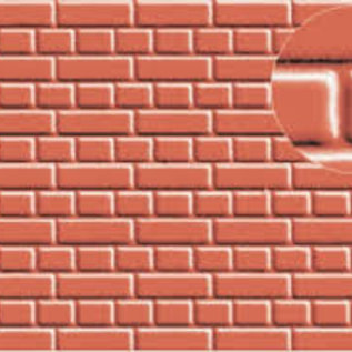 Slater's Plastikard Slater's 0400 Builder Sheet "English bond" brick, red (Gauge 0)