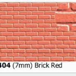 Slater's Plastikard Slater's 0404 Builder Sheet brick, red (Gauge 0)