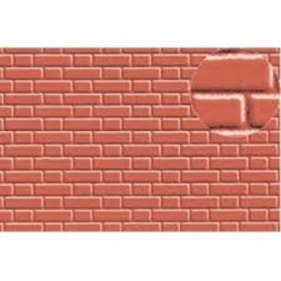 Slater's Plastikard Slater's 0410 Builder Sheet embossed with flemish bond brickwork, red (Gauge 0)