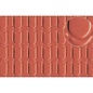 Slater's Plastikard SL440 Builder Sheet embossed with roofing tile scalloped shell in stone red,0 gauge, plastic