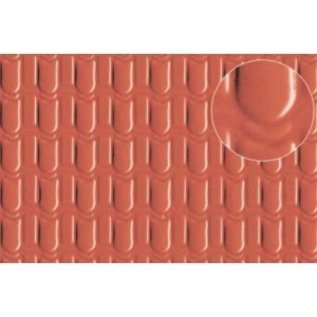 Slater's Plastikard SL441 Selbstbauplatte Dachbedeckung/Ziegel in steinroter Farbe. Maßstab H0/OO aus Kunststoff