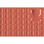 Slater's Plastikard SL441 Builder Sheet embossed with roofing tile scalloped shell in stone red,H0/OO gauge, plastic