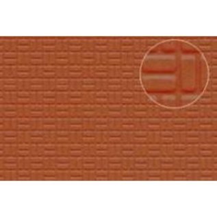 Slater's Plastikard SL454 Plasticard Paving Red, H0/OO Gauge