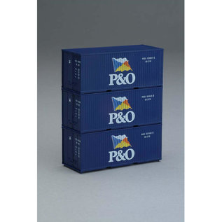 Piko Piko 56200 3er Set 20 Container P&O (schaal H0)