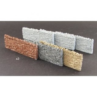 Skytrex Skytrex SMRS04 Dry stone wall 3 pieces x 10cm (Gauge O)