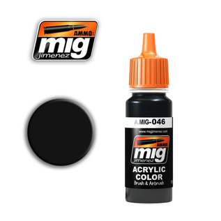MIG Jimenez MIG 0046 MATT BLACK (17 ML) (MAT ZWART)