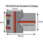 Metcalfe Metcalfe PN158 Gärtner's haus (Spur N)