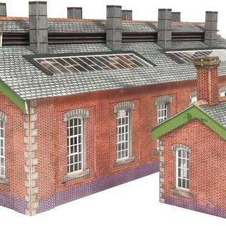 Metcalfe Metcalfe PN913 Zweiständiger Lokschuppen mit Nebengebäude (Spur N)