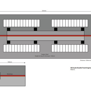 Metcalfe Metcalfe PO337 Double track engine shed Settle/Carlisle (H0/OO gauge)