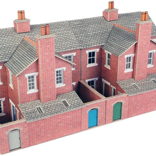 Metcalfe Metcalfe PO276 Low relief terraced red brick house backs (H0/OO gauge)